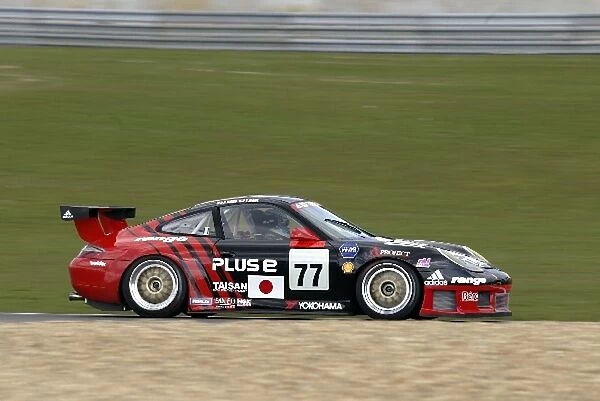 Le Mans Pre-Qualifying: Atsushi Yogo  /  Yukohiro Hane Team Taisan Porsche 911 GT3-RS, LM GT
