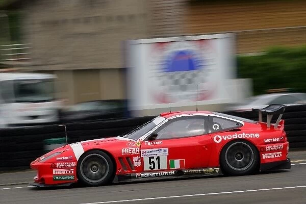 Le Mans Test Day: Fabrizio Gollin  /  Christian Pescatori  /  Miguel Ramos BMS Scuderia Italia Ferrari 550 GTS Maranello