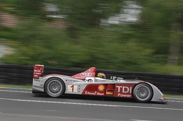 Le Mans Test Day: Frank Biela Audi Sport North America Audi R10 TDI