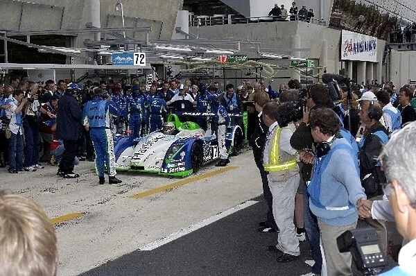 Le Mans Test Day: Sebastien Loeb Pescarolo Sport Pescarolo C60H Judd completed his 10 rookie initiation laps at Le Mans on the same day as winning