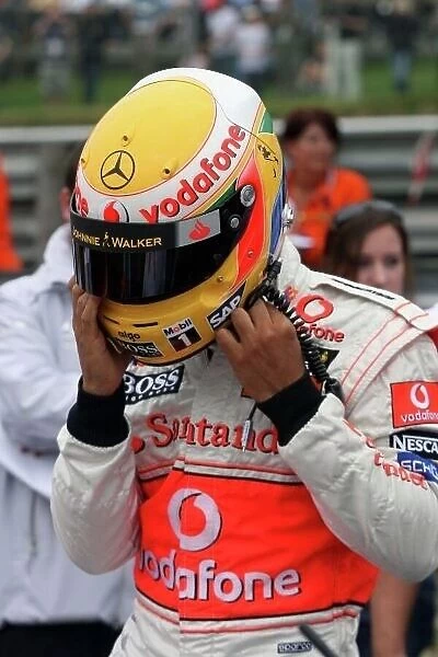 DTM. Lewis Hamilton (GBR) demonstrates a McLaren Mercedes F1 car for the crowd.