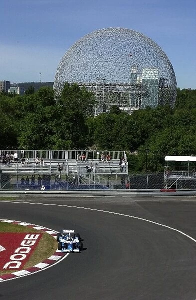 One of the local heroes Alex Tagliani negotiates the hairpin during practice for the Molson Indy Montreal. Circuit Gilles Villeneuve, Montreal, Quebec, Can. 23