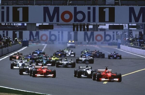 Magny Cours, France, June 30th - July 2nd: Start of race with Michael Schumacher going on for first positioning