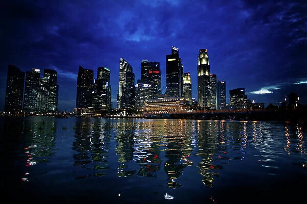 Marina Bay Circuit, Singapore. 18th September 2013. The cityscape of Singapore. World Copyright: Steven Tee / LAT Photographic. ref: Digital Image _14P2497
