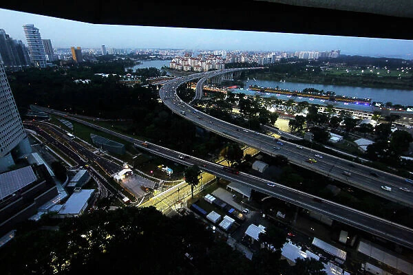 Marina Bay Circuit, Singapore. Saturday 21st September 2013. View of the circuit and surrounding roads. World Copyright: Jed Leicester / LAT Photographic. ref: Digital Image _JED2261