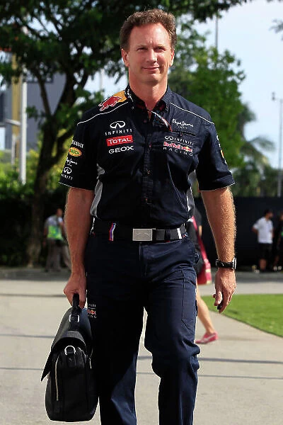 Marina Bay Circuit, Singapore. Saturday 21st September 2013. Christian Horner, Team Principal, Red Bull Racing. World Copyright: Charles Coates / LAT Photographic. ref: Digital Image _X5J9049