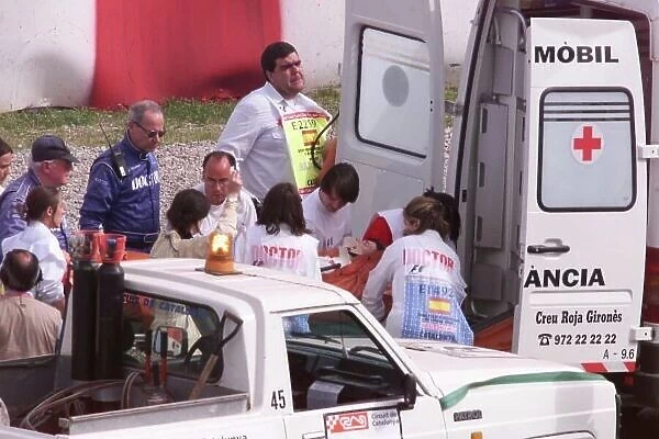 Mario Haberfeld is stretchered into an ambulance