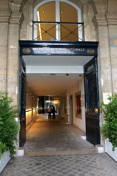 Max Mosley Vote of Confidence: The entrance to the FIA Headquarters