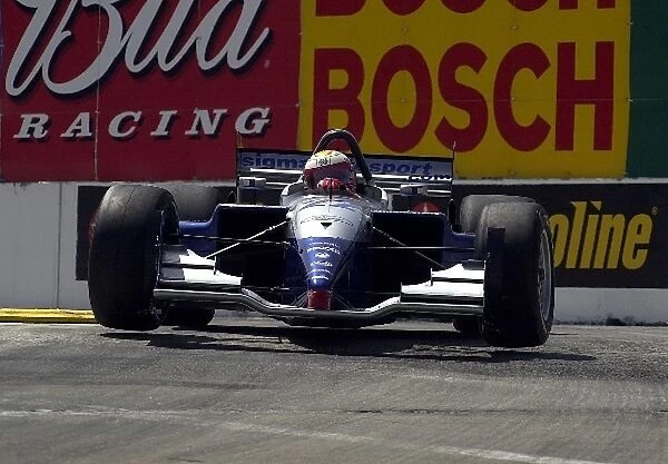 Max Papis struggled during qualifying and ended up eighteenth fastest at the Toyota Grand Prix of Long Beach. Long Beach, Ca. 14 April, 2002