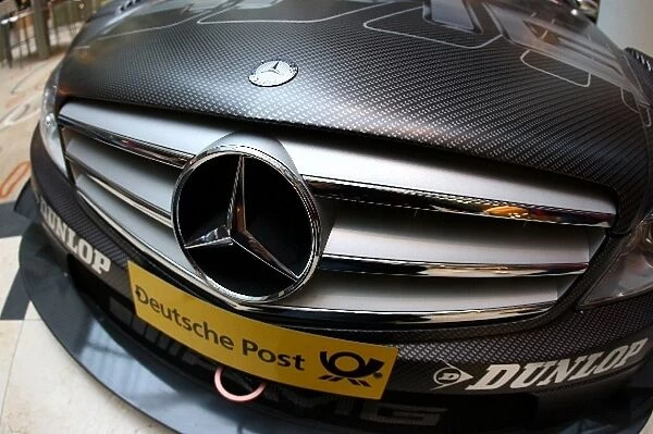 Front of the Mercedes C-Class with new sponsor Deutsche Post