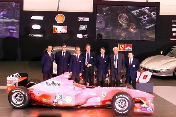 Michael Schumacher, Rubens Barrichello, Luca Badoer Ferrari Launch, Ferano, Italy