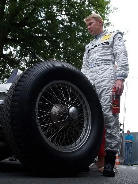 DTM. Mika Hakkinen (FIN), AMG Mercedes Benz, drove demonstration laps in