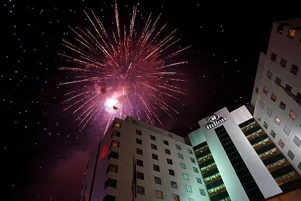 Minardi F1x2 Bulgaria: Fireworks by the Hilton Hotel