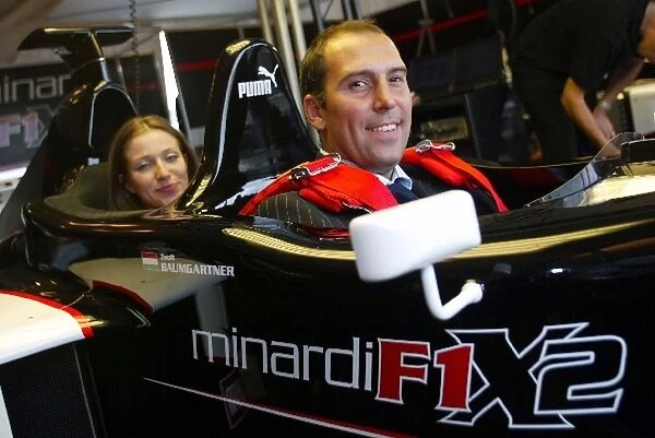 Minardi F1x2 Bulgaria: Guests sit in the Minardi F1x2 car