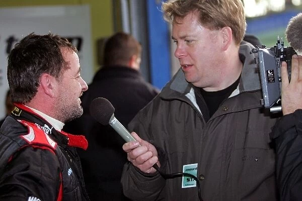 Minardi Testing: Paul Stoddart is interviewed after he drove the final lap ever in a Minardi single seater