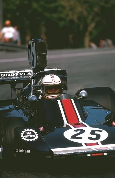 Monjuich Park, Barcelona, Spain: Alan Jones. He failed to finish on his Grand Prix debut after being hit by Donohue