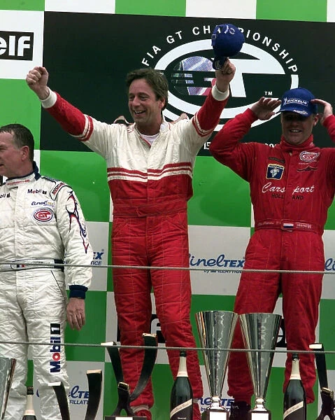Monza FIA GT winners Mike Hezemans (R) David Hart (L) Photo: LAT 16  /  4  /  00