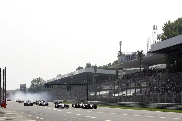 Monza, Italy. 2nd - 4th September: Heikki Kovalainen leads away from Pole Position at the start of the race. Action