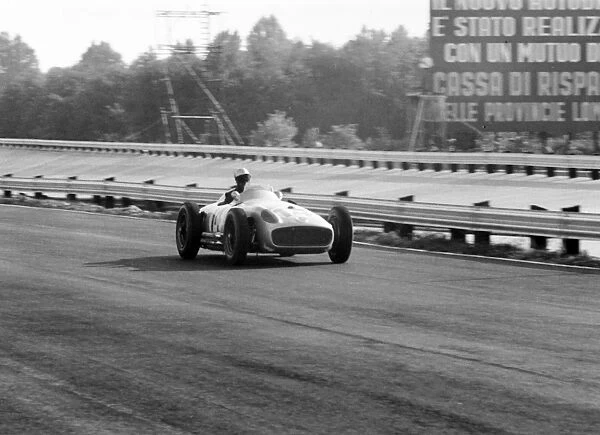 Monza, Italy. 9-11 September 1955: Piero Taruffi, 2nd position, action