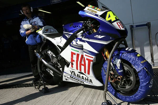 MotoGP. The bike of Valentino Rossi (ITA) Fiat Yamaha Team