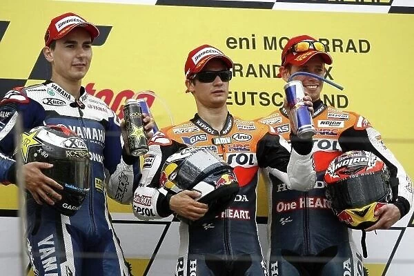 MotoGP podium and results:. 1st Dani Pedrosa (ESP), Repsol Honda Team, centre.