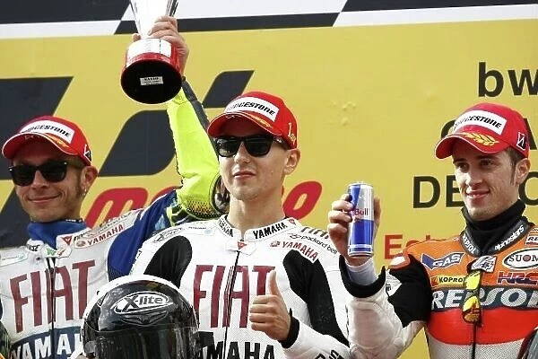 MotoGP podium and results:. 1st Jorge Lorenzo (ESP), FIAT Yamaha, centre.