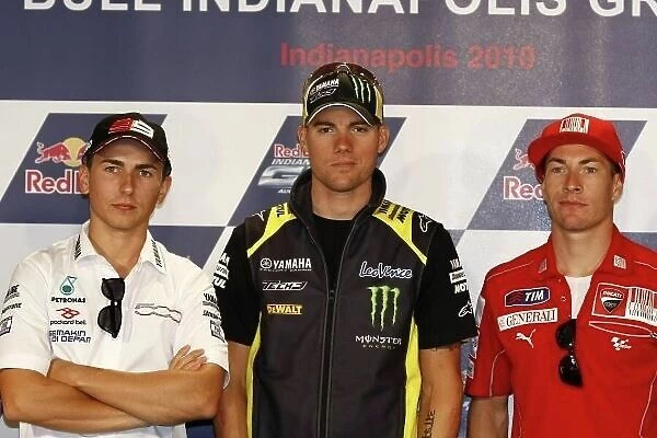 MotoGP. Front Row press conference (L to R): Jorge Lorenzo 