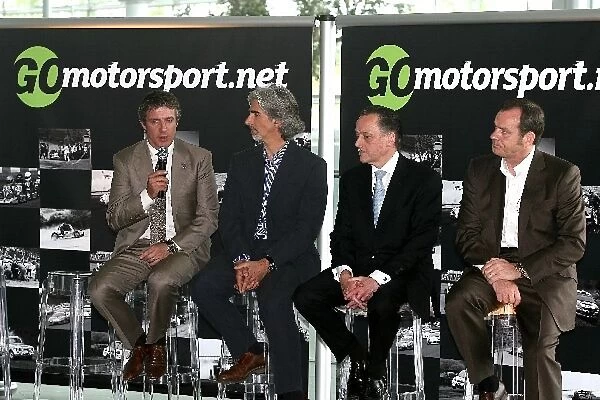 Go Motorsport Launch: Jason Plato, Damon Hill Colin Hilton MSA Chief Executive and Alan Gow MSA Chairman