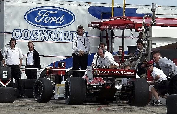OWRS Champ Car Testing: Sebastien Bourdais Newman Hs pulls into the pits