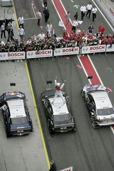 DTM. Parc ferme and Timo Scheider (GER) Audi Sport Team Abt A4 DTM 