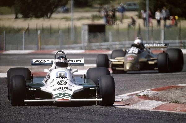 Paul Ricard, France. 27-29 June 1980: Carlos Reutemann leads Riccardo Patrese