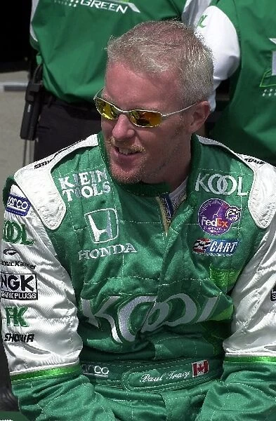 Paul Tracy sold a few tickets on Friday, being fastest in first round qualifying for the Molson Indy Vancouver. Concord Pacific Place, Vancouver, B. C. Can. 28 July, 2002