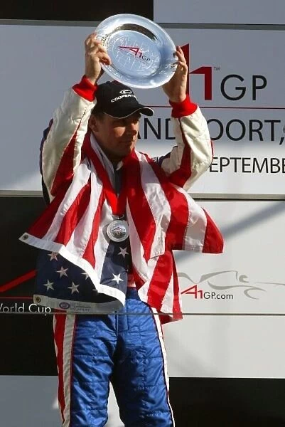 A1GP. Phil Giebler (USA) Team USA on the podium.