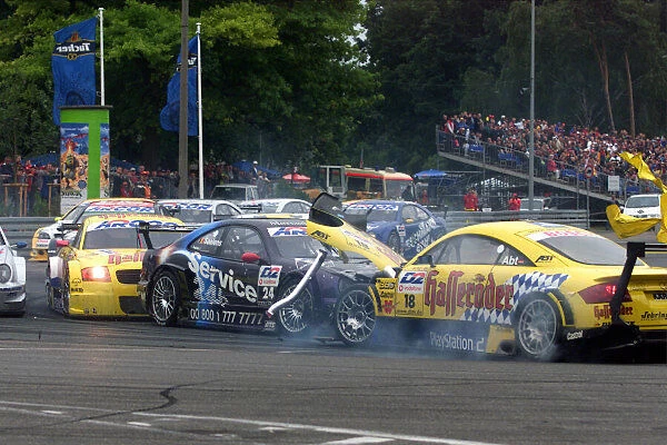 DTM. A pile up ensued after Abt spun. DTM Championship - Norisring, Germany - 8 July 2001
