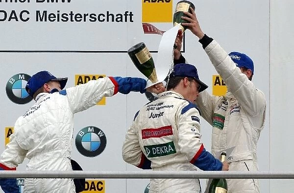 Podium, Maximilian Goetz (GER), Muecke Motorsport gets a champagne shower from Sebastian Vettel