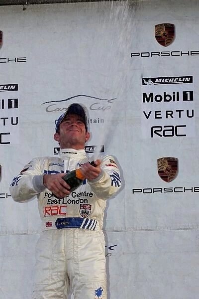 Porsche Carerra Cup GB: Race 1 - Danny Watts Red Line Racing celebrates after his win