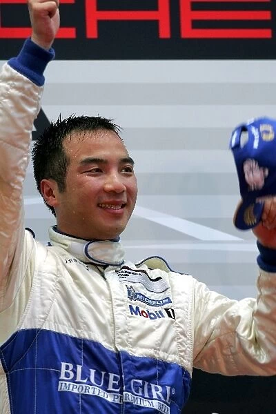 Porsche Carrera Cup Asia: Race winner Darryl O Young Team Jebsen on the podium