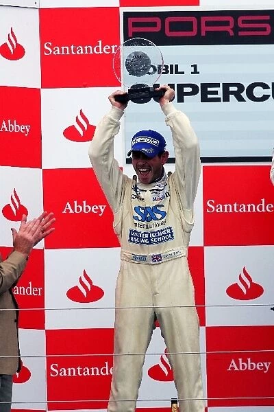 Porsche Supercup: Danny Watts celebrates his second position on the podium