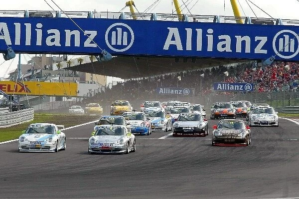 Porsche Supercup: The start of the race: Porsche Supercup Rd5, Nurburgring, Germany, 23 June 2002