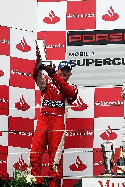 Porsche Supercup: Stefan Rosina Walter Lechner Racing celebrates second position on the podium