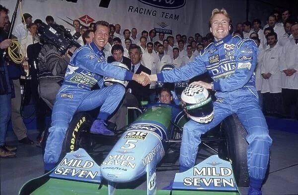 Portrait. 1994 Benetton B194 launch.. Michael Schumacher,