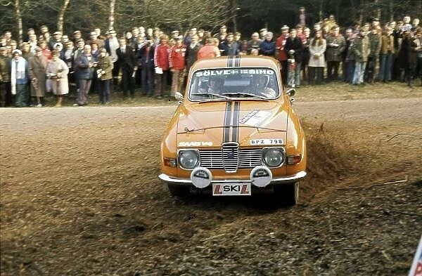 RAC Rally. Simo Lampinen (FIN) Saab.. Lombard RAC Rally, Great Britain, November 1973