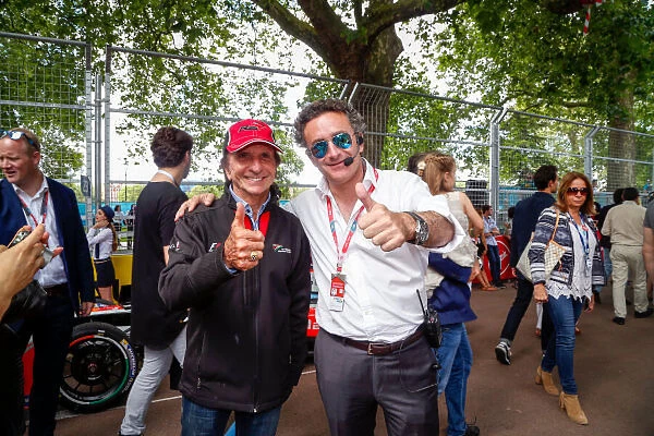 The Race. Emerson Fittipaldi and Alejandro Agag. London e-Prix, Battersea, London