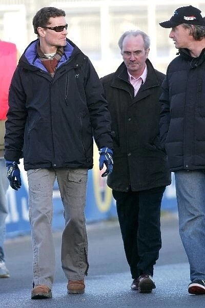 The Race: L-R: David Coulthard Red Bull Racing, Don McPherson, Promoter, and Eddie Irvine Ex Formula 1 driver