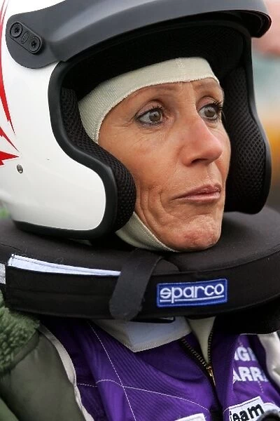 The Race Sky One Tv Show: Ingrid Tarrent looking nervous before she rolled the UKs only Big Foot Monster Truck