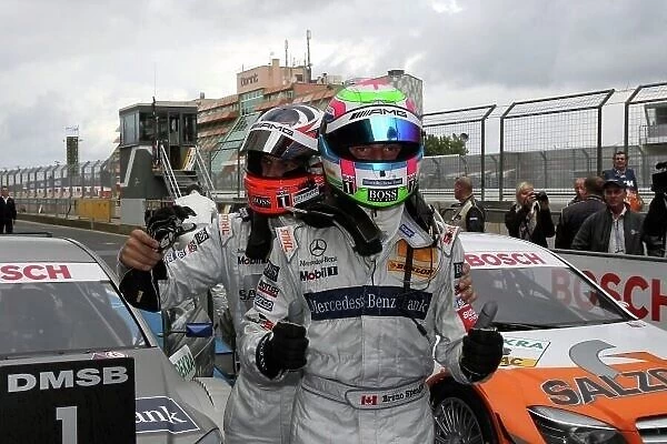 DTM. Race winner Bruno Spengler (CDN), Mercedes-Benz Bank AMG, celebrates.