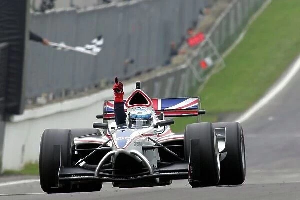 A1GP. Race winner Robbie Kerr (GBR) A1Team Great Britain