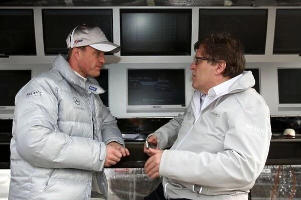 DTM. L-R: Ralf Schumacher(GER), Laureus AMG Mercedes - Portrait and Norbert Haug 