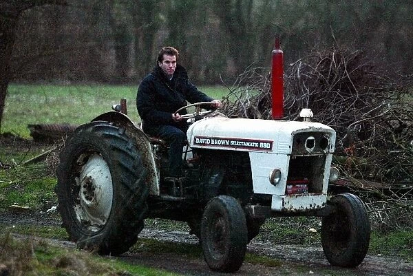 Ralph Firman at Home: Ralph Firman, Jordan Ford, on his tractor