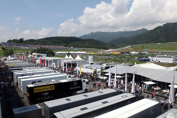 DTM. The Red Bull Ring and DTM paddock.. DTM, Rd3, Red Bull Ring, Spielberg, Austria